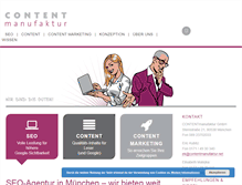 Tablet Screenshot of contentmanufaktur.net